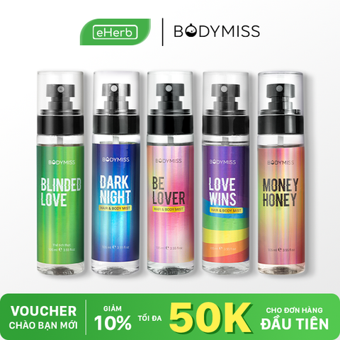  [MUA 2 GIẢM 50%] Bodymist unisex - xịt khử mùi hương nước hoa, thơm 6 tiếng BODYMISS 105ml 