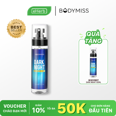  [BODYMIST GỢI CẢM] Bodymist BODYMISS - Hương Dark Night quyến rũ, đàn hương, phong lan - 105ml 