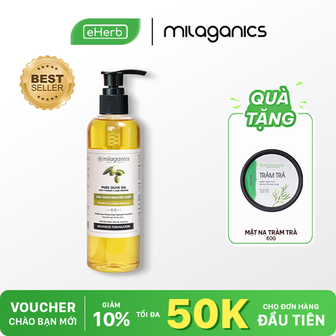  [MUA 1 TẶNG 1] Dầu oliu dưỡng da extra virgin nguyên chất giúp dưỡng ẩm, làm mềm da MILAGANICS 
