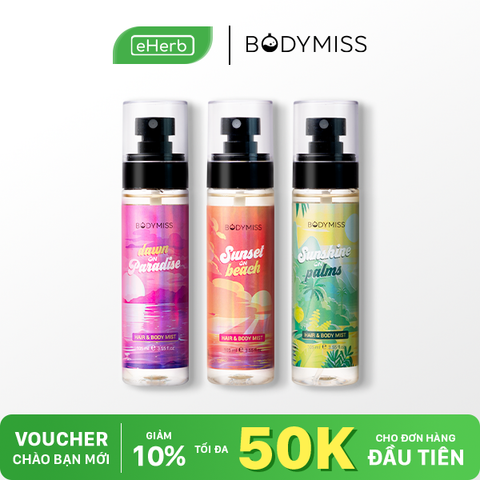  [MUA 2 GIẢM 50%] Body mist xịt thơm toàn thân, khử mùi cơ thể hương nước hoa BODYMISS 105ml (Chai) 