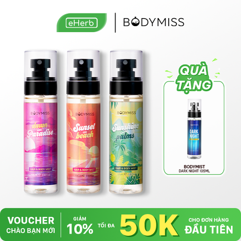  [TẶNG FULLSIZE] Xịt thơm body mist mùa hè - hương nước hoa mùi mát, thơm 6 tiếng BODYMISS 105ml 