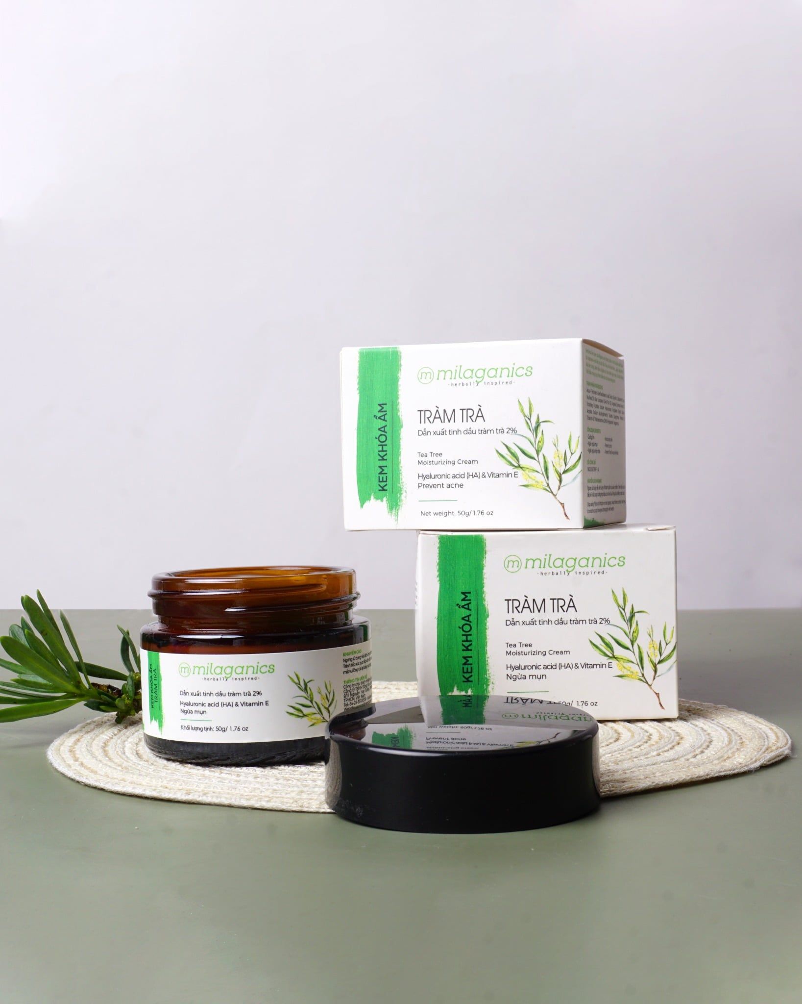  [DEAL SỐC 99K]  Kem Dưỡng Tràm Trà MILAGANICS 50g - Mua 1 Tặng 1, Tặng Thêm Bao Lì Xì 