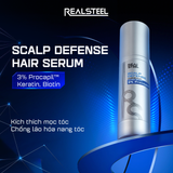  Xịt Kích Mọc Tóc Giảm Rụng 3% Procapil Real Steel, Hair Serum Scalp Defense Keratin Biotin Chống Lão Hóa Nang Tóc 45ml 