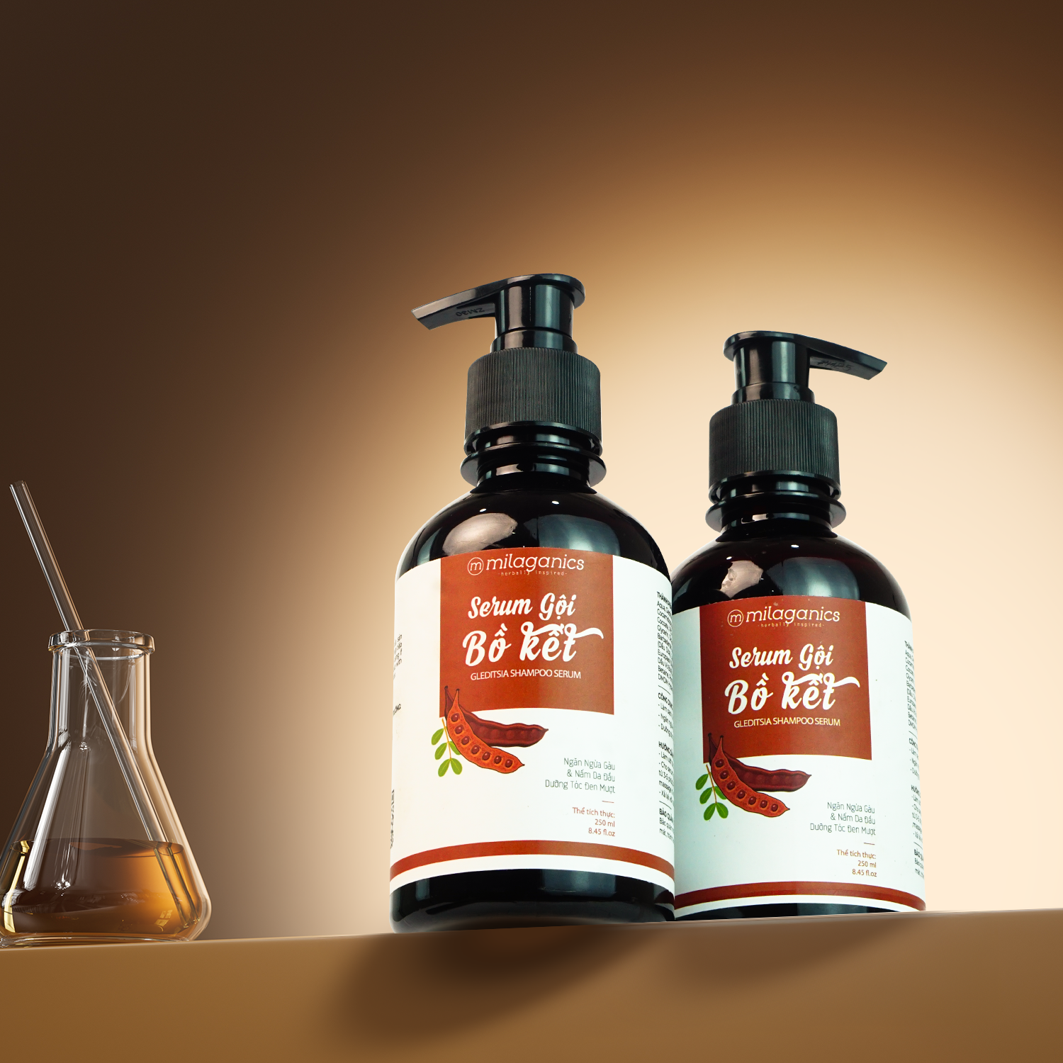  [MUA 1 TẶNG 1] Dầu Gội Bồ Kết MILAGANICS Cô Đặc, Thảo Dược, Sạch Gàu, Ngừa Rụng Tóc, Mọc Tóc - 250ml 