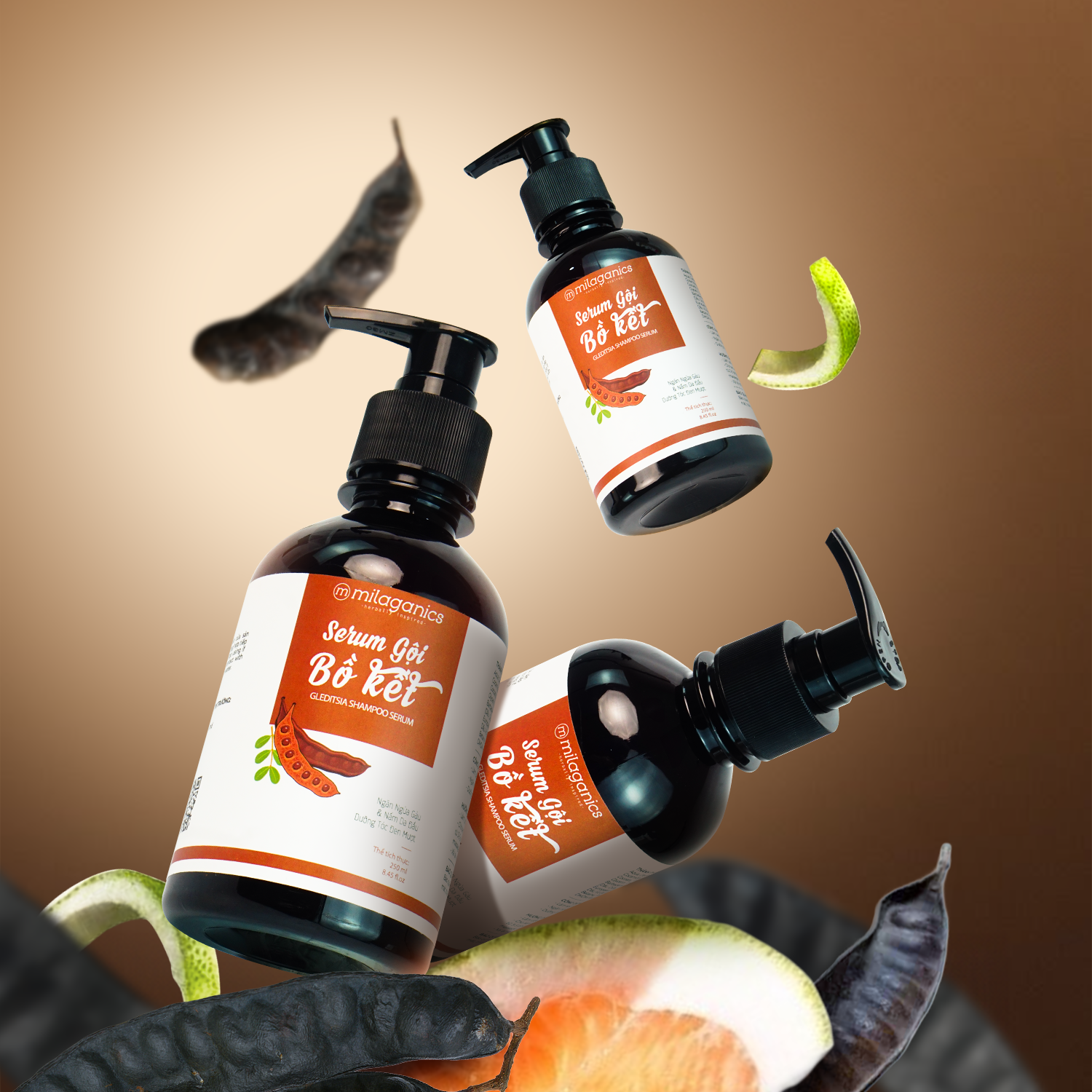  [MUA 1 TẶNG 1] Dầu Gội Bồ Kết MILAGANICS Cô Đặc, Thảo Dược, Sạch Gàu, Ngừa Rụng Tóc, Mọc Tóc - 250ml 