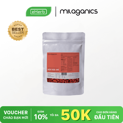  Bột Đậu Đỏ Nguyên Chất - Mặt Nạ Dưỡng Trắng Da, Tẩy Tế Bào Chết Body & Mặt MILAGANICS 100gr (túi zip) 