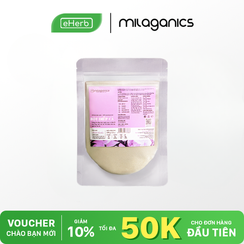  Bột Diếp Cá MILAGANICS nguyên chất - Mặt nạ ngừa mụn, Giảm sưng viêm, Sáng da, Mờ thâm 