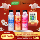 [MUA 3 TẶNG 3] Body mist nhũ unisex nam nữ lấp lánh BODYMISS, xịt thơm shimmer đi học, hẹn hò 250ml