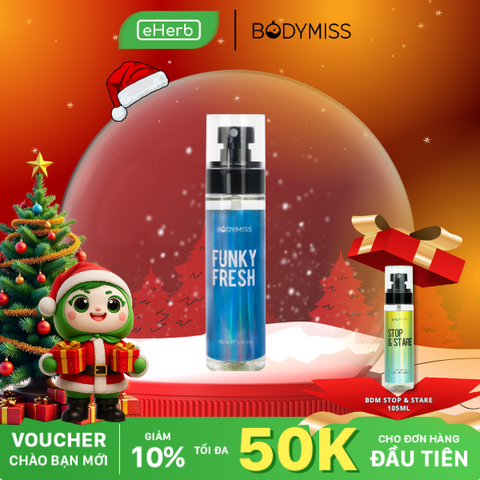  [MUA 1 TẶNG 1] Nước hoa bodymist dành cho nam FUNKY FRESH cam bergamot, chanh vàng BODYMISS 105ml 