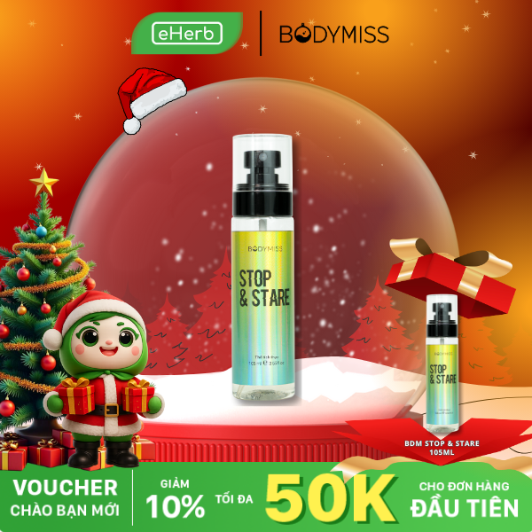  [MUA 1 TẶNG 1] Bodymist STOP&STARE - Xịt thơm toàn thân nam & nữ, lưu hương lâu, hẹn hò, đi học BODYMISS 105ml 