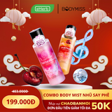 COMBO 199K: Bodymist Nhũ Xịt Thơm Lấp Lánh Toàn Thân BODYMISS Hương Nước Hoa Sayderella + PhêFairy 250ml