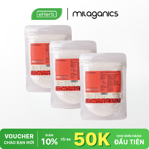 Combo 3 Bột Đậu Đỏ Nguyên Chất MILAGANICS Bột Đắp Dưỡng Sáng Da, Mặt Nạ Tẩy Tế Bào Chết 100g 