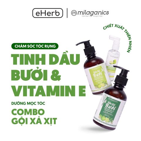  [Combo Tri Ân 20/11] Daily Fresh Hair Gift Set Gội Xả Xịt Bưởi Dưỡng Tóc MILAGANICS - Giúp Dưỡng Mọc Tóc Suôn Mượt Hằng Ngày 