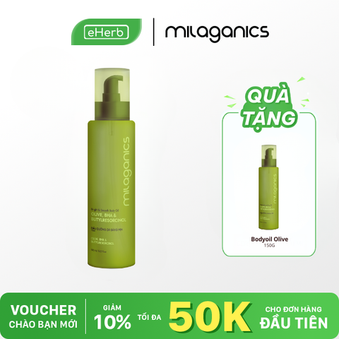  [MUA 1 TẶNG 1] Dầu Dưỡng Da Body Oil Olive Milaganics Dưỡng Sáng Da Toàn Thân BHA, Butylresorcinol 150ml 