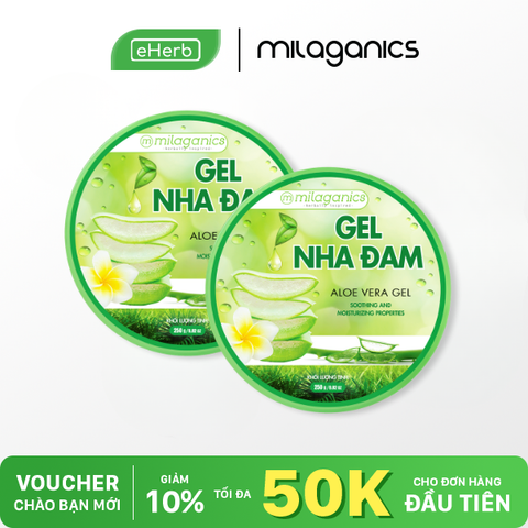  Combo 2 Gel Nha Đam Dưỡng Ẩm, Làm Mềm Da - Gel Lô Hội Dưỡng Body MILAGANICS Big Size 