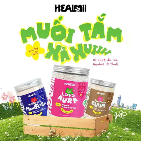  Muối Tắm Tẩy Da Chết Thảo Mộc Thiên Nhiên HEALMII 600g 