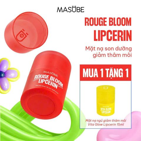  [MUA 1 TẶNG 1] Mặt Nạ Ngủ Dưỡng Môi Lipcerin Có Màu Masube 15ml 