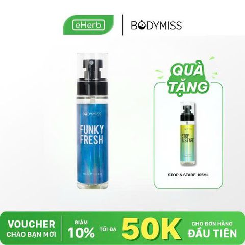  [MUA 1 TẶNG 1] Nước hoa bodymist dành cho nam FUNKY FRESH cam bergamot, chanh vàng BODYMISS 105ml 
