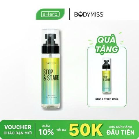  [MUA 1 TẶNG 1] Bodymist STOP&STARE - Xịt thơm toàn thân nam & nữ, lưu hương lâu, hẹn hò, đi học BODYMISS 105ml 