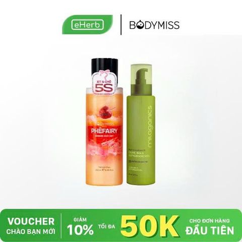  COMBO 249K: Combo Dầu Dưỡng Thể Olive Milaganics 150ml & Body Mist Nhũ PhêFairy Bodymiss 250ml 