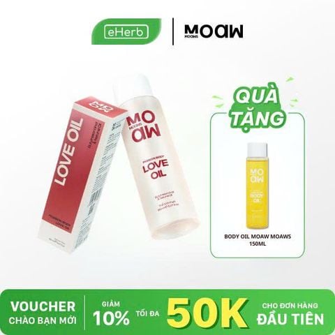  [MUA 1 TẶNG 1] Dầu Massage Love Oil Dưỡng Da Toàn Thân Moaw Moaws 150ml 