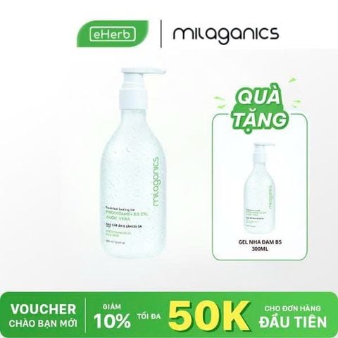  [MUA 1 TẶNG 1] Gel Nha Đam B5 Milaganics Giúp Phục Hồi Dịu Da Body Và Cấp Ẩm Sâu 300ML 