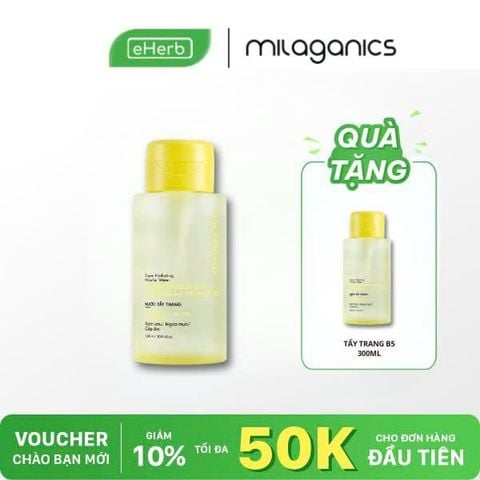  [MUA 1 TẶNG 1] Tẩy trang hoa cúc dịu da giảm mụn, tẩy trang dịu nhẹ cho da nhạy cảm MILAGANICS 300ml 