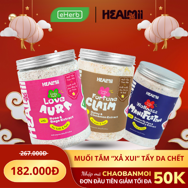  Muối Tắm Tẩy Da Chết Thảo Mộc Thiên Nhiên HEALMII 600g 