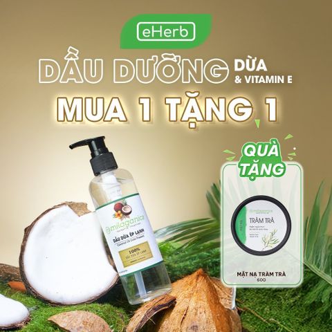  [MUA 1 TẶNG 1] Dầu dừa nguyên chất ép lạnh dưỡng tóc thiên nhiên, lành tính MILAGANICS 250ml (chai) 