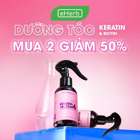  [MUA 2 GIẢM 50%] Xịt dưỡng tóc Keratin & Biotin MILAGANICS, xịt mọc tóc giảm gãy rụng 150ml 