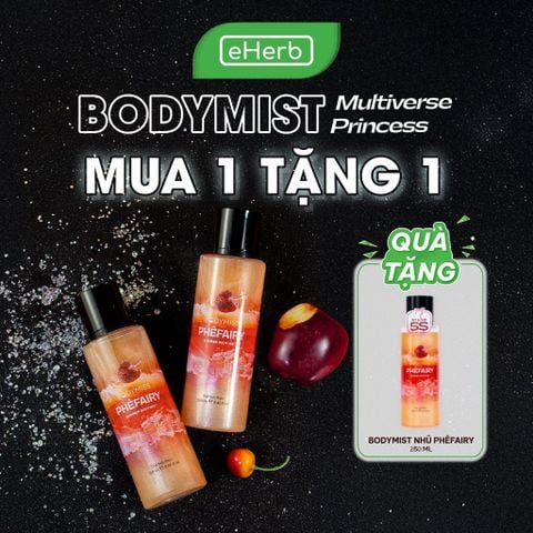  [MUA 1 TẶNG 1] Body mist nhũ lấp lánh thơm lâu BODYMISS, xịt thơm hương nước hoa cho nam nữ 250ml 