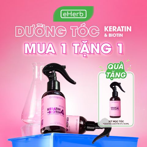  [MUA 1 TẶNG 1] Xịt dưỡng tóc Biotin & Keratin phục hồi tóc, dưỡng mọc tóc MILAGANICS 150ml 