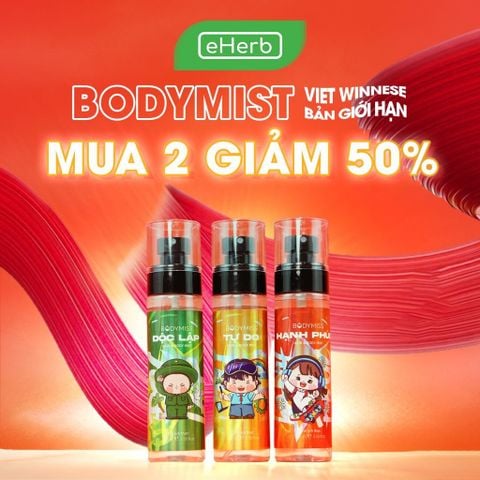  [MUA 2 GIẢM 50%] Bodymist xịt thơm body nam nữ, xịt khử mùi đi học đi chơi BODYMISS 105ml (chai) 