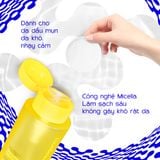  [MUA 1 TẶNG 1] Tẩy trang hoa cúc dịu da giảm mụn, tẩy trang dịu nhẹ cho da nhạy cảm MILAGANICS 300ml 