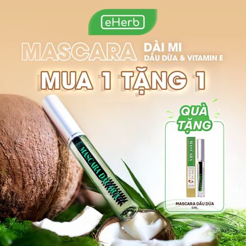  [MUA 1 TẶNG 1] Mascara dưỡng dài và dày mi dầu dừa - Chuốt mi dầu dừa làm cong mi MILAGANICS 5ml 