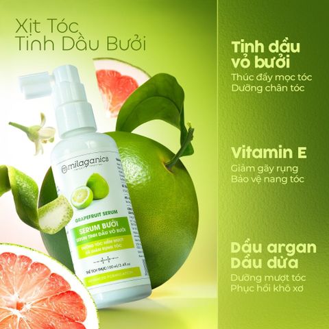  [MUA 2 TẶNG 1] Combo 2 Xịt Bưởi Dưỡng Tóc Chắc Khỏe MILAGANICS 