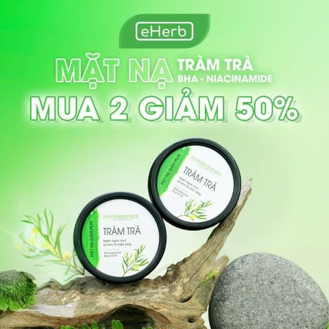  [MUA 2 GIẢM 50%] Mặt nạ đất sét tinh dầu tràm trà ngừa mụn & làm khô vết nhân mụn MILAGANICS 60g 