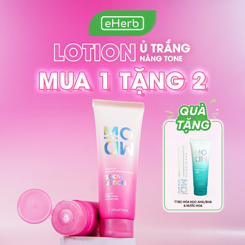  [MUA 1 TẶNG 2]  Kem Dưỡng Body Lotion Dưỡng Ẩm Trắng Da Nia 5% Agluc 2% MOAW MOAWS 230g 