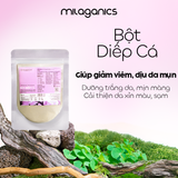  Bột Diếp Cá MILAGANICS nguyên chất - Mặt nạ ngừa mụn, Giảm sưng viêm, Sáng da, Mờ thâm 