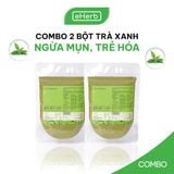  Combo 2 Bột Trà Xanh Nguyên Chất Đắp Mặt Nạ Ngăn Ngừa Mụn, Dưỡng Da Trắng MILAGANICS 100g (Túi Zip) 