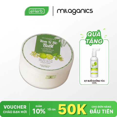  [MUA 1 TẶNG 1] Kem Ủ Tóc Bưởi MILAGANICS Hủ 250g 