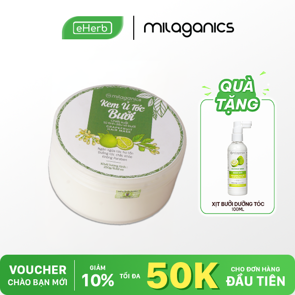 [MUA 1 TẶNG 1] Kem Ủ Tóc Bưởi MILAGANICS Hủ 250g 