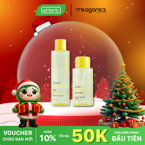  [MUA 2 GIẢM 50%] Toner Niacinamide 3% & Nước Tẩy Trang Hoa Cúc MILAGANICS Hỗ Trợ Dưỡng Trắng Da Và Giảm Mụn 