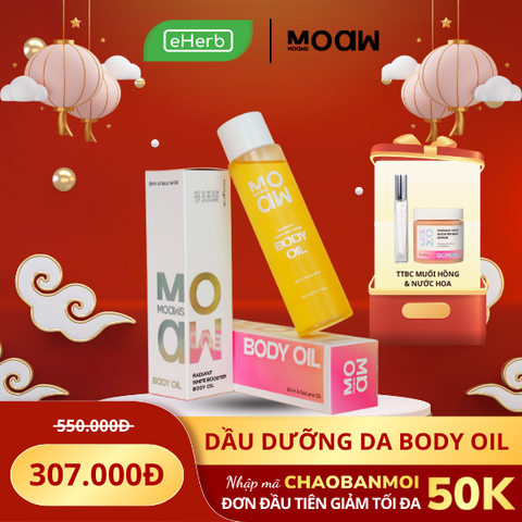  [MUA 1 TẶNG 2] Dầu Dưỡng Da Giảm Thâm MOAW MOAWS - Body Sáng Da, Ngừa Rạn Da, Hương Hoa 