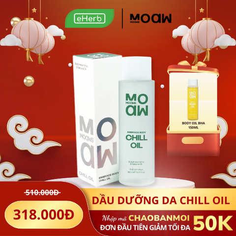  [MUA 1 TẶNG 1] Dầu Dưỡng Da Toàn Thân Thư Giãn Chill Oil Moaw Moaws 150ml 
