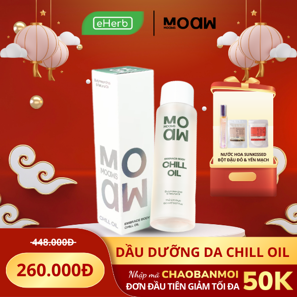  [MUA 1 TẶNG 3] Dầu Dưỡng Da Toàn Thân Thư Giãn Chill Oil Moaw Moaws 150ml 