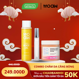 COMBO 249K: Combo Căng Bóng Moaw Moaws Dầu Dưỡng Trắng Da - Tẩy Tế Bào Chết Mịn Da - Nước Hoa Hẹn Hò