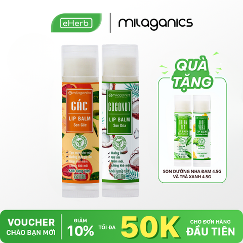  [MUA 2 TẶNG 2] Son Dưỡng Khóa Ẩm Cải Thiện Nứt Nẻ Khô Môi, Làm Môi Căng Mọng MILAGANICS 4.5g 