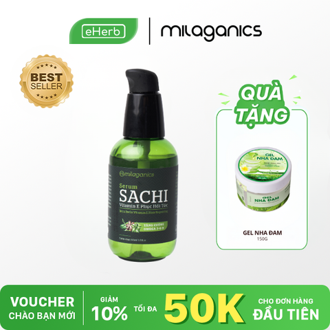  [MUA 1 TẶNG 1] Serum dưỡng tóc Vitamin E & Sachi phục hồi tóc uốn nhuộm, khô xơ MILAGANICS 80ml 