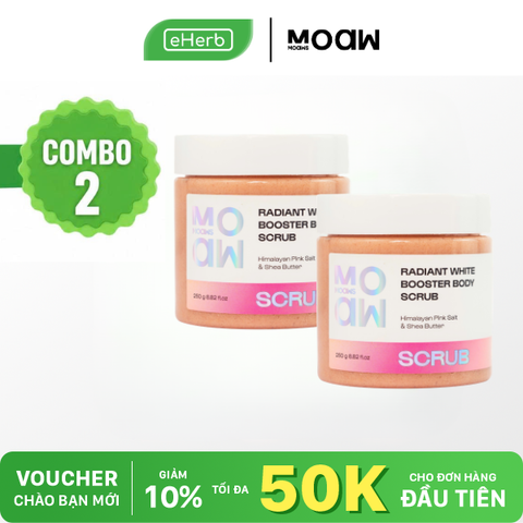  Combo 2 Scrub Tẩy Tế Bào Chết Muối Hồng Body MOAW MOAWS 250g 
